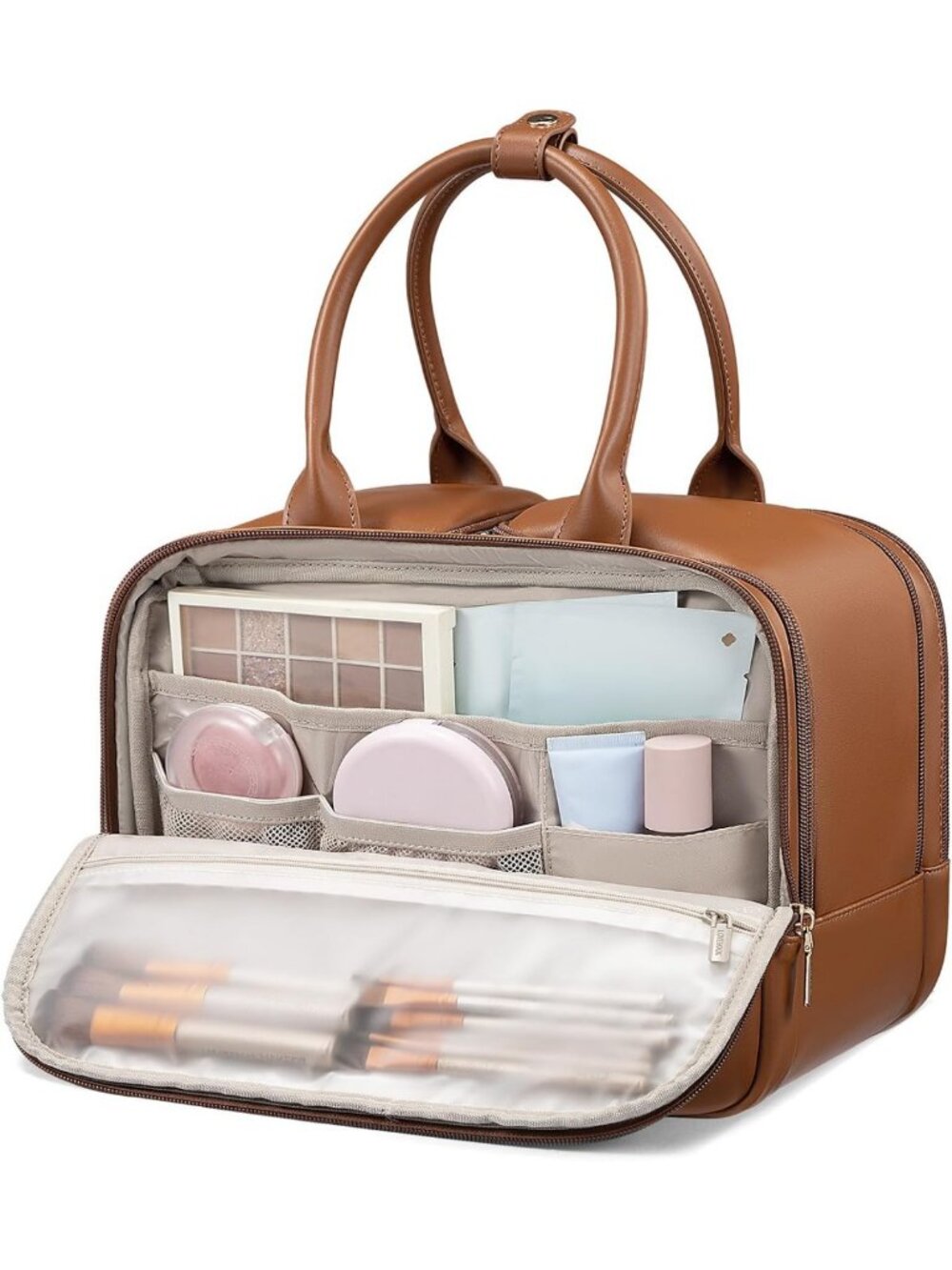 Stylish Waterproof Travel Toiletry Bag for Women - Large Makeup Organizer